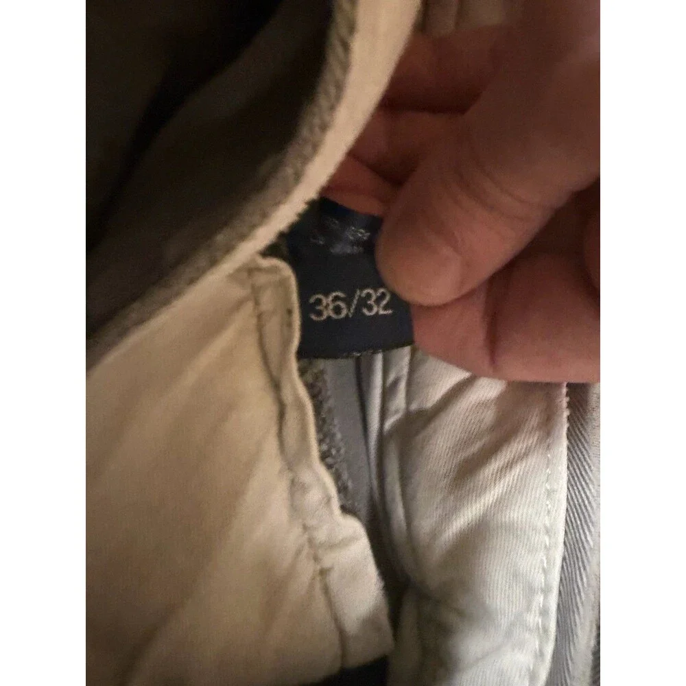 Polo Ralph Lauren Mens Classic Fit Grey Chino Pants 32x32 Actual FLAW
